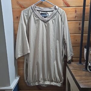 FootJoy Tan V-Neck Golf Pullover with Contrast Piping XXL D0303
